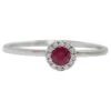 Unknown Ruby, Diamonds, 18 Karat White Gold Ring