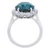 9.68 Carat Oval Green Sapphire And Diamond Platinum Ring