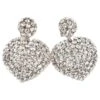Alessandra Rich Women's Sliver Crystal Heart Clip On Earrings 1 Alessandra Rich Women's Sliver Crystal Heart Clip On Earrings -Mode Bijouterie Magasin 19557162 datamatics