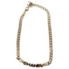 Chanel Women's Gold Tone 22S CC Logo Enamel Inlay Chain Necklace