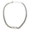 Christian Dior Dior Women's Silver Tone Dior Italic Logo Chain Link Necklace