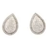 Unknown Unbranded Women's 14ct White Gold Diamond Pear Shaped Earrings -Mode Bijouterie Magasin 19561072 datamatics