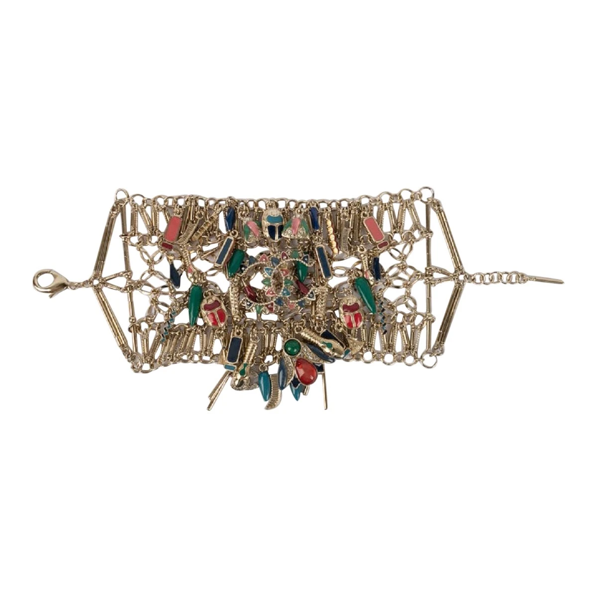 Chanel Champagne Metal Bracelet Défilé 3 Chanel Champagne Metal Bracelet Défilé