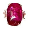 16.25 Carat Sugarloaf Cabochon Rubelite Tourmaline Cocktail Three-Stone Ring -Mode Bijouterie Magasin 19575712 datamatics