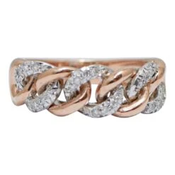 Unknown Diamonds, 18 Karat Rose And White Gold Ring