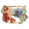 Augustine Flowers Gold Metal Cuff Bracelet