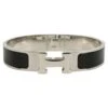 Hermès Clic Clac H Silver Plated Metal And Black Enamel Bracelet 2 Hermès Clic Clac H Silver Plated Metal And Black Enamel Bracelet -Mode Bijouterie Magasin 19579442 datamatics
