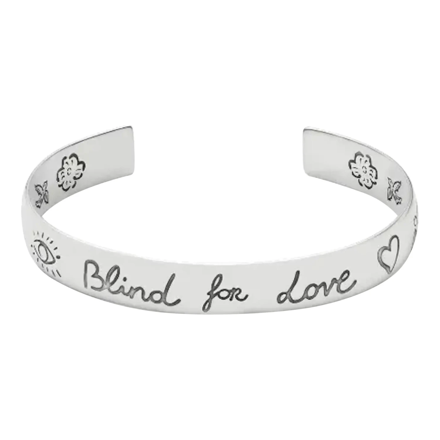 Gucci Blind For Love Cuff Bracelet 925 Sterling Silver 3 Gucci Blind For Love Cuff Bracelet 925 Sterling Silver