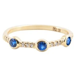 Trinity Pave Sapphire Band