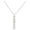 GIA Certified 2.09 Carat Diamond Pendant Necklace 18 Karat White Gold