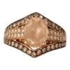 LeVian 3.56tcw Morganite And Diamonds Ring 14k Rose Gold -Mode Bijouterie Magasin 19615692 datamatics