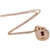 Unknown Necklace Pendant Padlock Shape Diamond Rose Gold 18 Karat