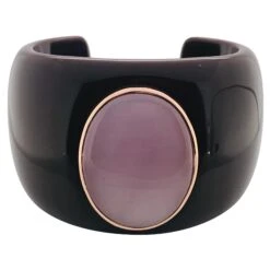 Unknown Bracelet Bakelite Rose Quartz Rose Gold 18 Karat