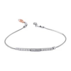 Bliss By Damiani 18k White And Rose Gold Diamond Chain Bracelet