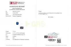 GIA Certified 7 Carat Ceylon Sapphire Engagement Ring Platinum -Mode Bijouterie Magasin 1 master 5