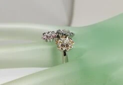 14 Karat White Gold "Bouquet" Of Colored Stones Flowers Ring 18 14 Karat White Gold "Bouquet" Of Colored Stones Flowers Ring -Mode Bijouterie Magasin 20190401 121637 master