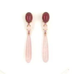 Unknown Garnet, Pink Topaz, Pink Quartz On Pink Gold 18 Karat Chandelier Earrings 18 Unknown Garnet, Pink Topaz, Pink Quartz On Pink Gold 18 Karat Chandelier Earrings -Mode Bijouterie Magasin 2019 10 30 10 48 22 master