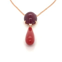 Unknown Pendant Neacklace Ruby Glass Filed Diamond Coral Rose Gold 18 Karat 14 Unknown Pendant Neacklace Ruby Glass Filed Diamond Coral Rose Gold 18 Karat -Mode Bijouterie Magasin 2019 10 30 16 58 30 master