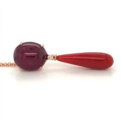 Unknown Pendant Neacklace Ruby Glass Filed Diamond Coral Rose Gold 18 Karat 13 Unknown Pendant Neacklace Ruby Glass Filed Diamond Coral Rose Gold 18 Karat -Mode Bijouterie Magasin 2019 10 30 17 00 49 master