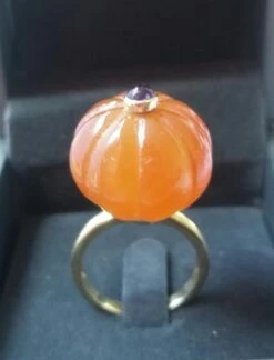 Carnelian Turban Fashion Ring Amethyst Cabochon 14 Karat Yellow Gold 18 Carnelian Turban Fashion Ring Amethyst Cabochon 14 Karat Yellow Gold -Mode Bijouterie Magasin 20200706 142733 master