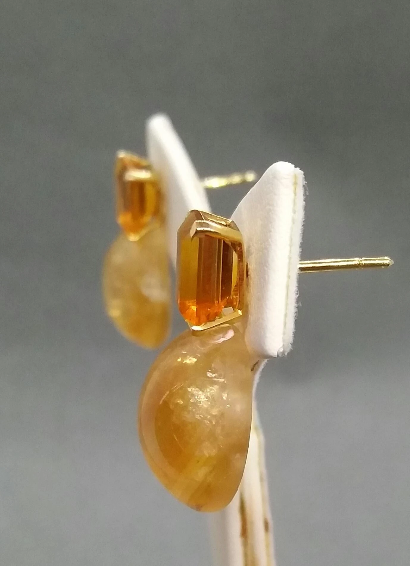 Octagon Cut Faceted Cognac Citrine Golden Citrine Button 14 Kt Solid Yellow Gold 16 Octagon Cut Faceted Cognac Citrine Golden Citrine Button 14 Kt Solid Yellow Gold – Image 14