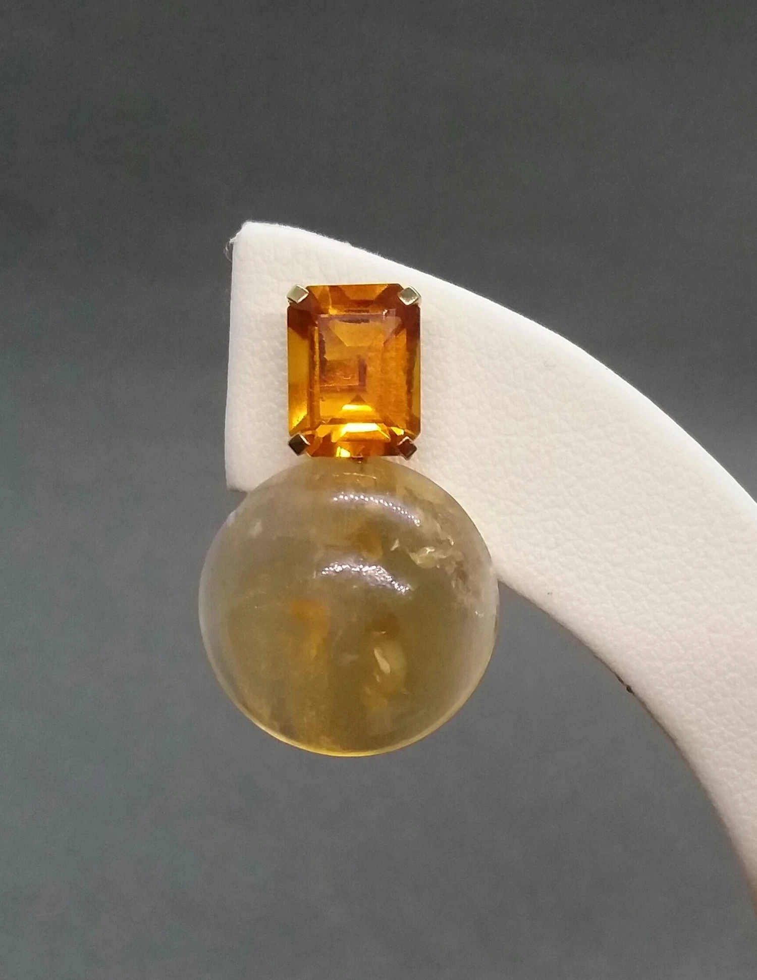 Octagon Cut Faceted Cognac Citrine Golden Citrine Button 14 Kt Solid Yellow Gold 15 Octagon Cut Faceted Cognac Citrine Golden Citrine Button 14 Kt Solid Yellow Gold – Image 13