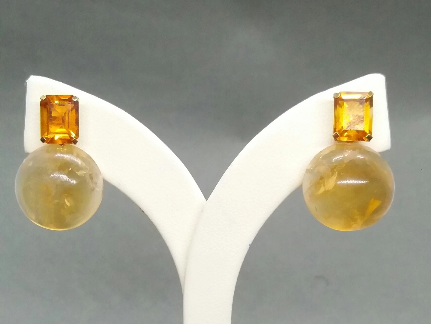 Octagon Cut Faceted Cognac Citrine Golden Citrine Button 14 Kt Solid Yellow Gold 14 Octagon Cut Faceted Cognac Citrine Golden Citrine Button 14 Kt Solid Yellow Gold – Image 12