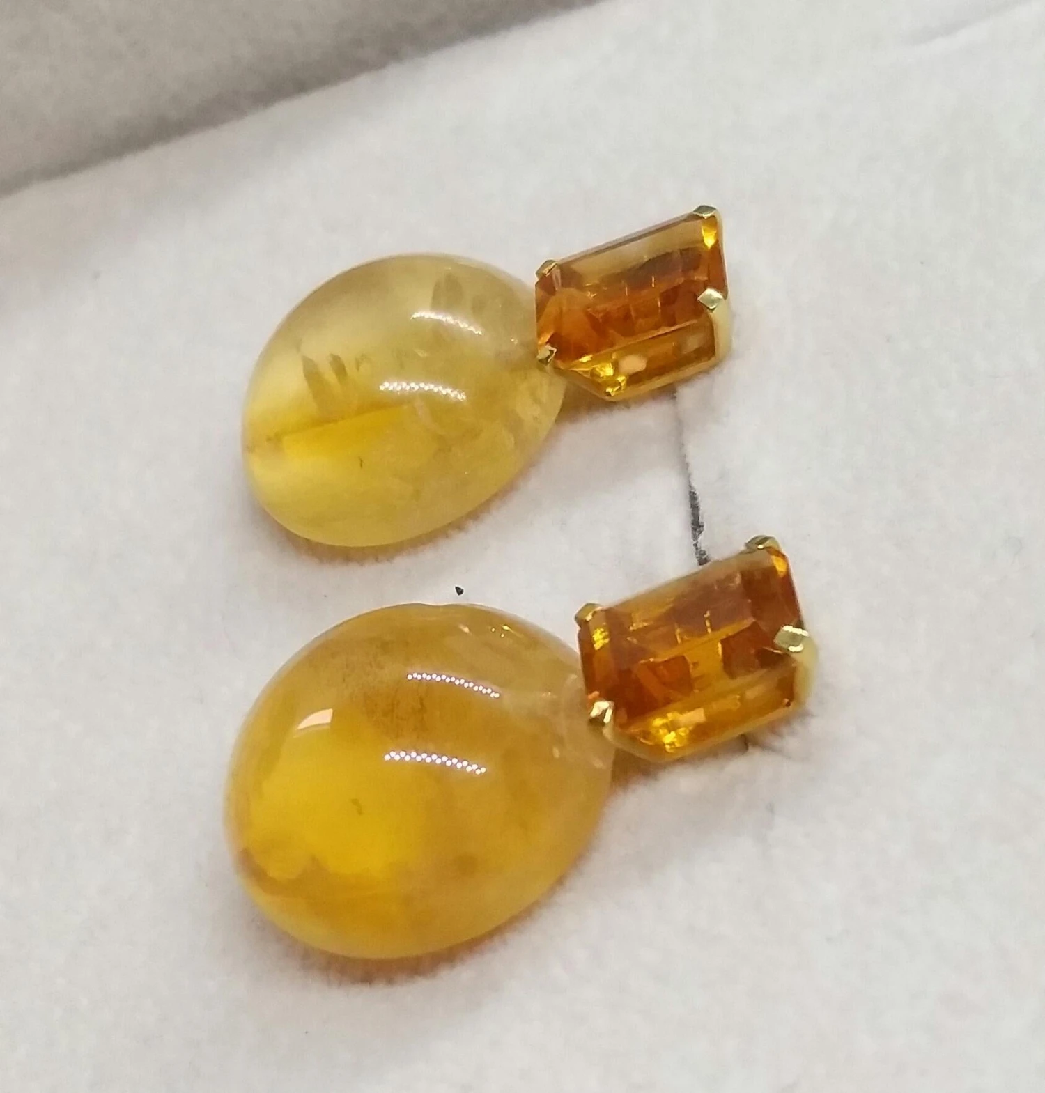 Octagon Cut Faceted Cognac Citrine Golden Citrine Button 14 Kt Solid Yellow Gold 11 Octagon Cut Faceted Cognac Citrine Golden Citrine Button 14 Kt Solid Yellow Gold – Image 9
