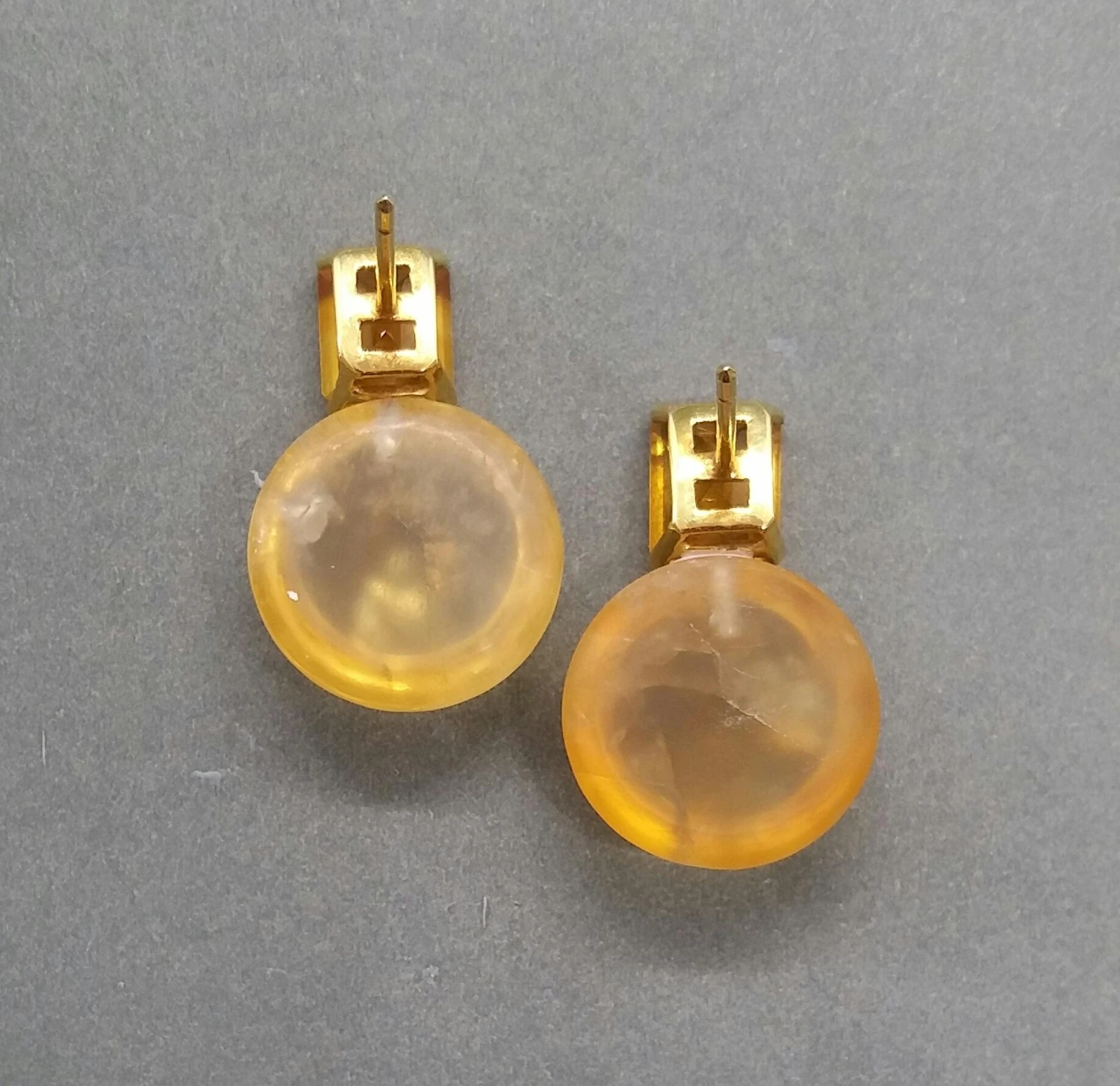 Octagon Cut Faceted Cognac Citrine Golden Citrine Button 14 Kt Solid Yellow Gold 7 Octagon Cut Faceted Cognac Citrine Golden Citrine Button 14 Kt Solid Yellow Gold – Image 5