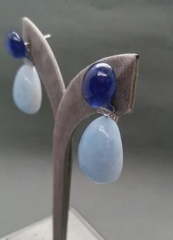 Art Deco Style Gold Diamonds Blue Sapphire Enamel Aquamarine Drops Earrings 20 Art Deco Style Gold Diamonds Blue Sapphire Enamel Aquamarine Drops Earrings -Mode Bijouterie Magasin 20201216 015250 master