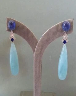 Art Deco Style Aquamarine Gold Diamonds Blue Sapphire Blue Enamel Drops Earrings 20 Art Deco Style Aquamarine Gold Diamonds Blue Sapphire Blue Enamel Drops Earrings -Mode Bijouterie Magasin 20210102 211659 master