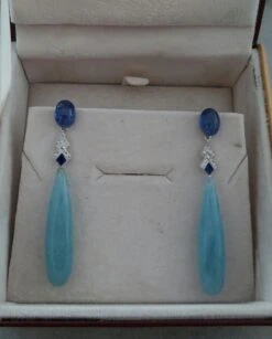 Art Deco Style Aquamarine Gold Diamonds Blue Sapphire Blue Enamel Drops Earrings 18 Art Deco Style Aquamarine Gold Diamonds Blue Sapphire Blue Enamel Drops Earrings -Mode Bijouterie Magasin 20210102 211751 master
