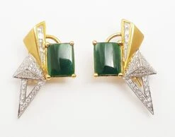 Jade With Diamond Origami Earrings Set In 18 Karat Gold 16 Jade With Diamond Origami Earrings Set In 18 Karat Gold -Mode Bijouterie Magasin 20210320 130618 master