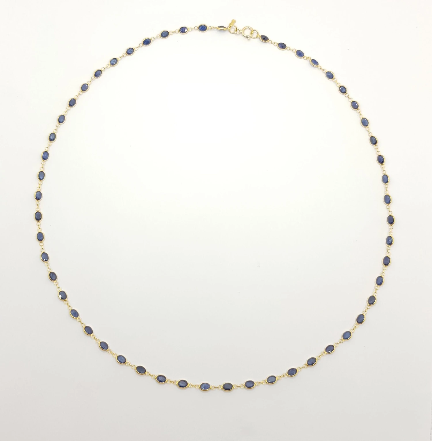 Unknown Blue Sapphire Necklace Set In 18 Karat Gold Settings 7 Unknown Blue Sapphire Necklace Set In 18 Karat Gold Settings – Image 5
