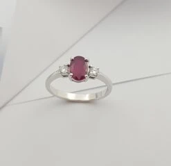 Unknown Ruby With Diamond Ring Set In 18 Karat White Gold Settings -Mode Bijouterie Magasin 20220124 113303 master