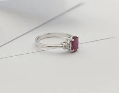 Unknown Ruby With Diamond Ring Set In 18 Karat White Gold Settings -Mode Bijouterie Magasin 20220124 113620 master