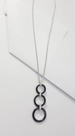 Unknown Onyx With Diamond Necklace Set In 18 Karat White Gold Settings 22 Unknown Onyx With Diamond Necklace Set In 18 Karat White Gold Settings -Mode Bijouterie Magasin 20220302 130316 master