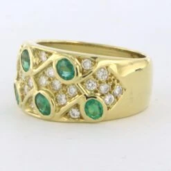 Unknown Emeralds And Diamonds 18k Gold Ring Ringsize 55 -Mode Bijouterie Magasin 20221992 3 1600x1600 master