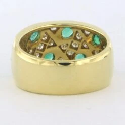 Unknown Emeralds And Diamonds 18k Gold Ring Ringsize 55 -Mode Bijouterie Magasin 20221992 4 1600x1600 master