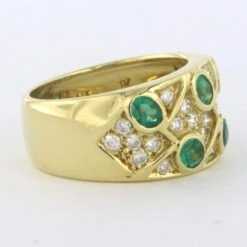 Unknown Emeralds And Diamonds 18k Gold Ring Ringsize 55 -Mode Bijouterie Magasin 20221992 6 1600x1600 master