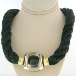 Unknown Tourmaline Lock On An Green Satin Necklace 12 Unknown Tourmaline Lock On An Green Satin Necklace -Mode Bijouterie Magasin 20222487 5 1600x1600 master