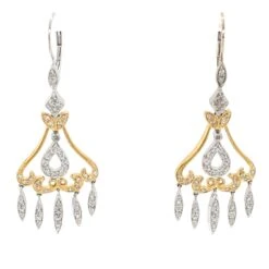 Unknown 14 Karat White & Yellow Gold Diamond Chandelier Earrings -Mode Bijouterie Magasin 2022 06 08 13 01 53 master 1