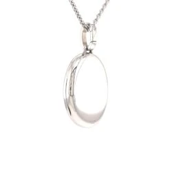 Oval Locket Pendant Solid 18k White Gold 4 Diamonds 0.04ct H VS -Mode Bijouterie Magasin 2022 11 04 10 40 02 HzZc2 master