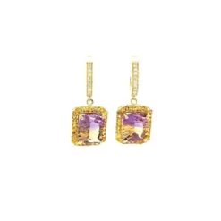 12.54 Carat Ametrine Sapphire Diamond Yellow Gold Drop Earrings -Mode Bijouterie Magasin 2022 11 10 10 53 22 master