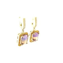 12.54 Carat Ametrine Sapphire Diamond Yellow Gold Drop Earrings -Mode Bijouterie Magasin 2022 11 10 10 53 35 master