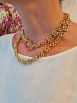 Unknown Massive Byzantine Knitted Necklace In 18 Kt Yellow Gold -Mode Bijouterie Magasin 20230615 190248 master