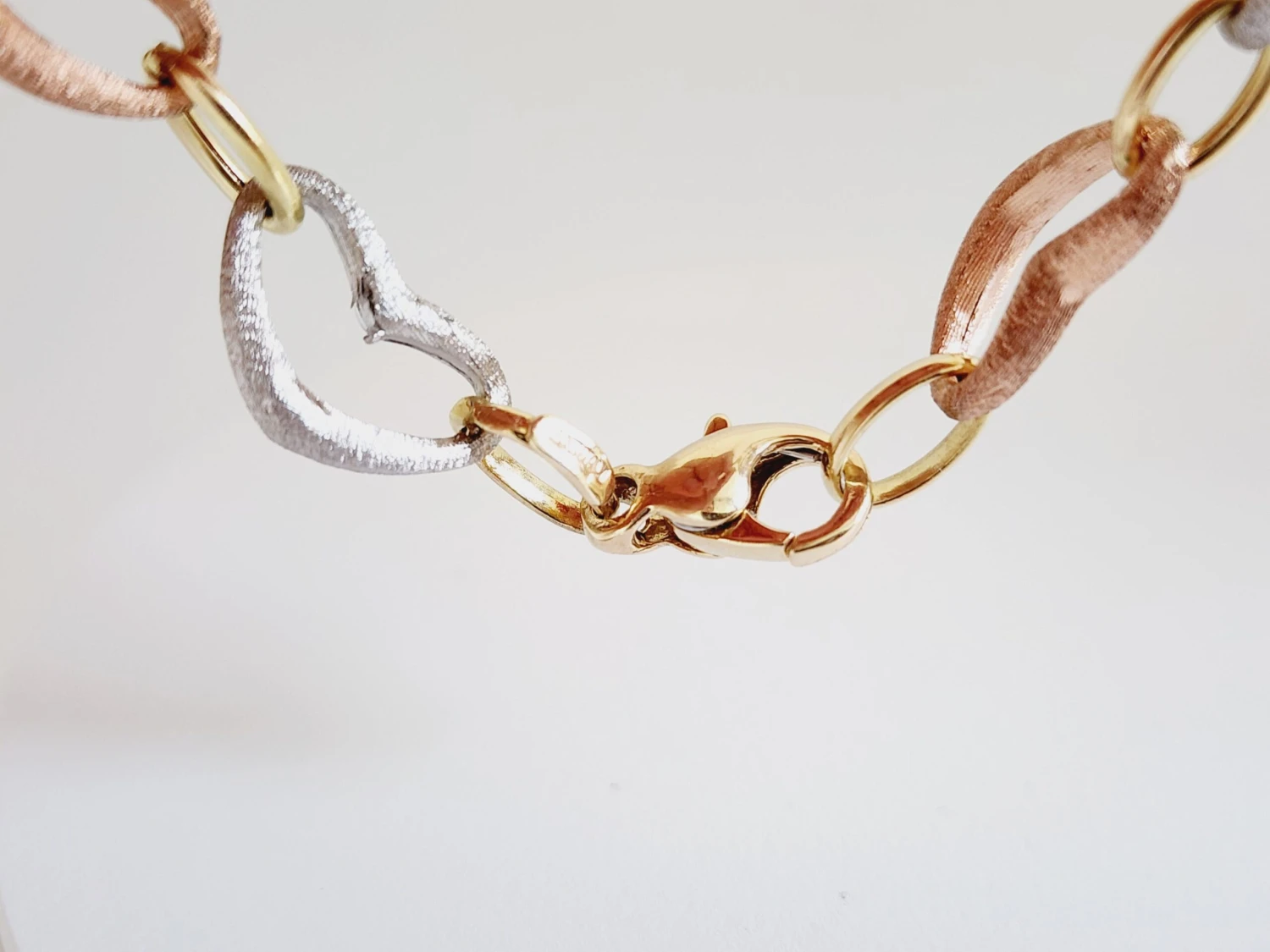 14 Karat Tri Color Gold Italian Bracelet 4 14 Karat Tri Color Gold Italian Bracelet – Image 2