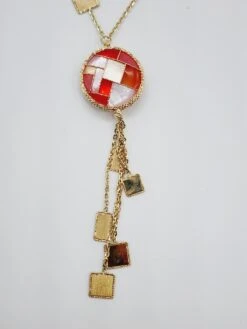 Mother Of Pearl 14k Yellow Gold Link Chain Necklace -Mode Bijouterie Magasin 20230616 1686942920078 master