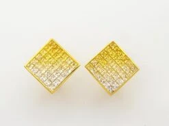 Unknown Yellow Sapphire Earrings Set In 18k Gold Settings -Mode Bijouterie Magasin 20230618 160702 master