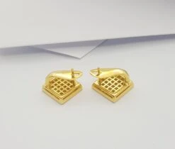 Unknown Yellow Sapphire Earrings Set In 18k Gold Settings -Mode Bijouterie Magasin 20230619 140549 master